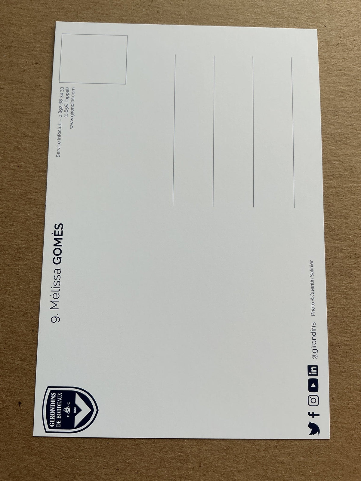 Mélissa Gomès, Portugal 🇵🇹 Girondins Bordeaux 2021/22 hand signed - Autographs-World