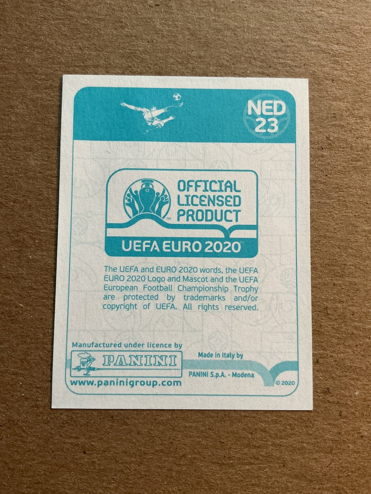 Memphis Depay, Netherlands 🇳🇱 UEFA Euro 2020 Panini hand signed - Autographs-World