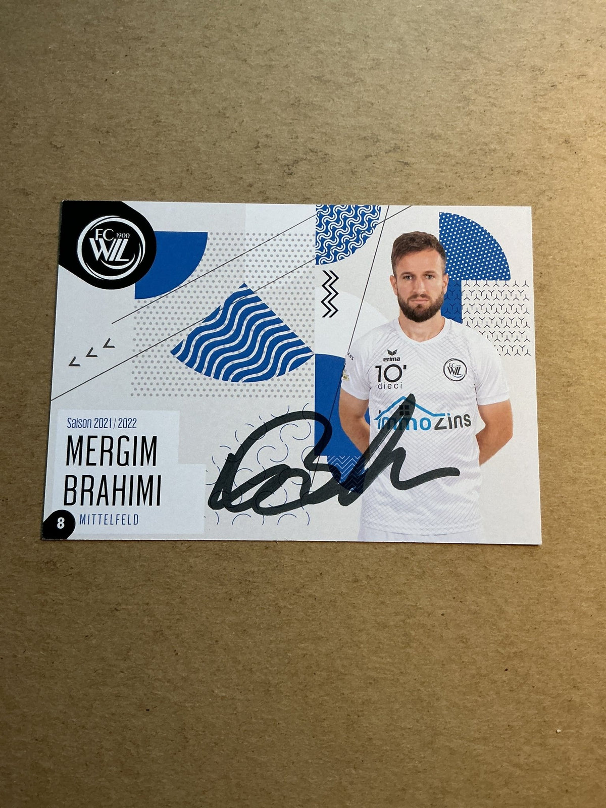 Mergim Brahimi, Kosovo 🇽🇰 FC Wil 2021/22 hand signed - Autographs-World