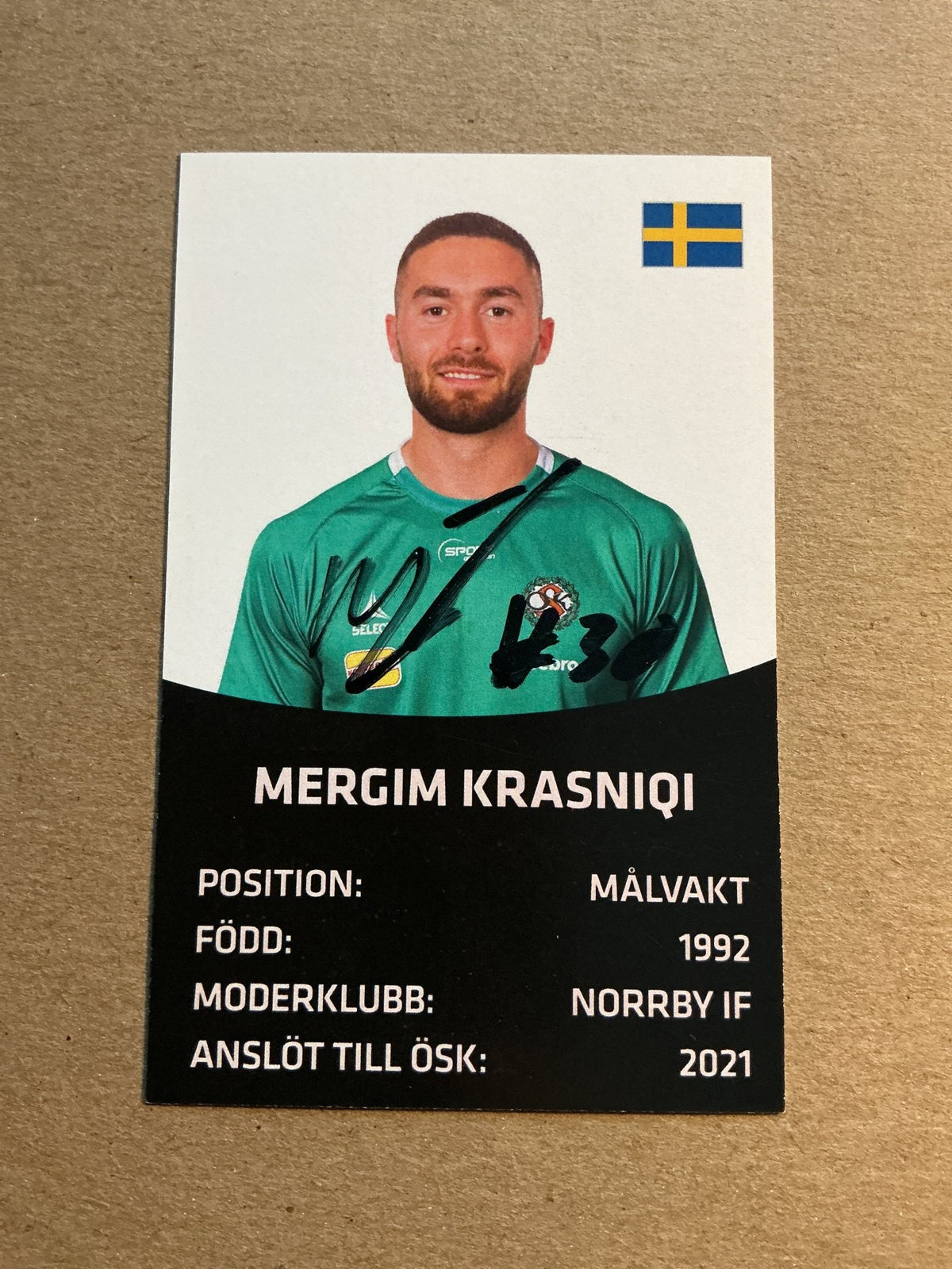 Mergim Krasniqi, Sweden 🇸🇪 Örebro SK 2021/22 hand signed - Autographs-World