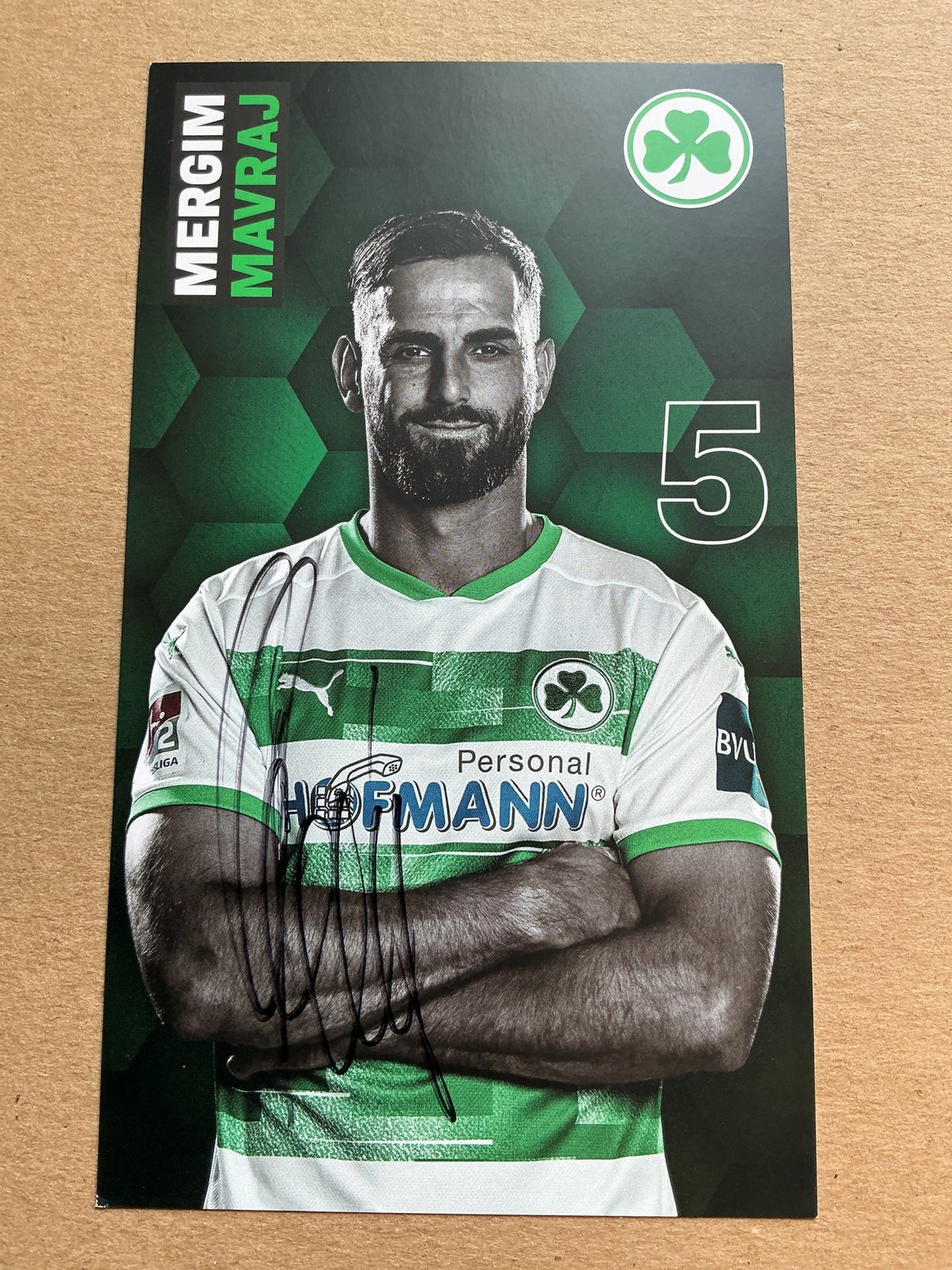 Mergim Mavraj, Albania 🇦🇱 SpVgg Greuther Fürth 2020/21 hand signed - Autographs-World