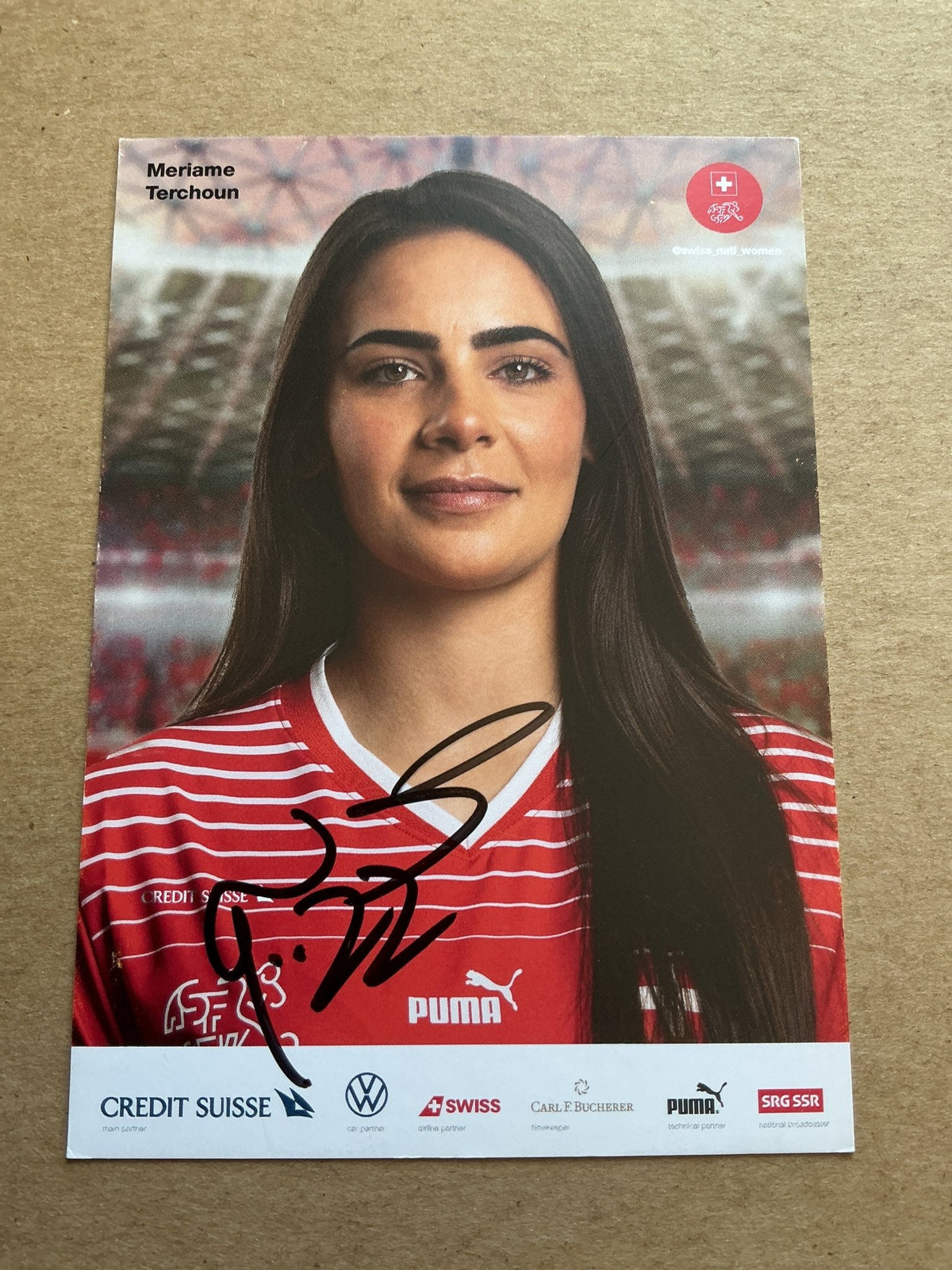 Meriame Terchoun , Switzerland 🇨🇭 Women’s World Cup 2023 hand signed - Autographs-World