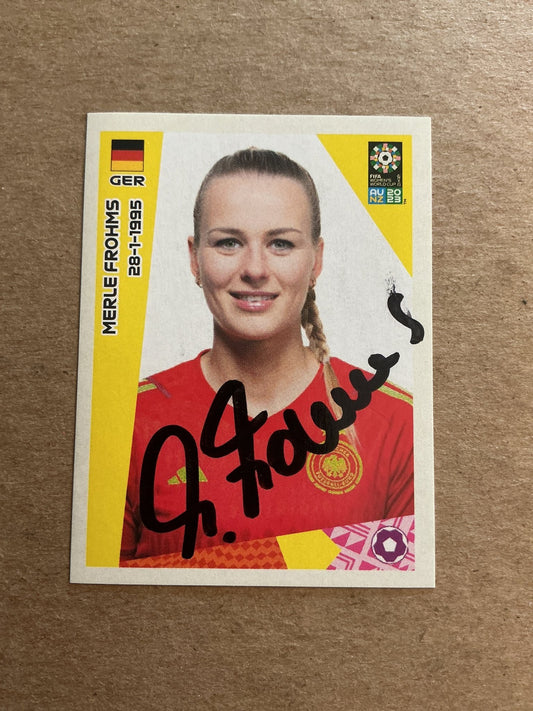 Merle Frohms, Germany 🇩🇪 FIFA Women’s World Cup 2023 Panini hand signed - Autographs-World