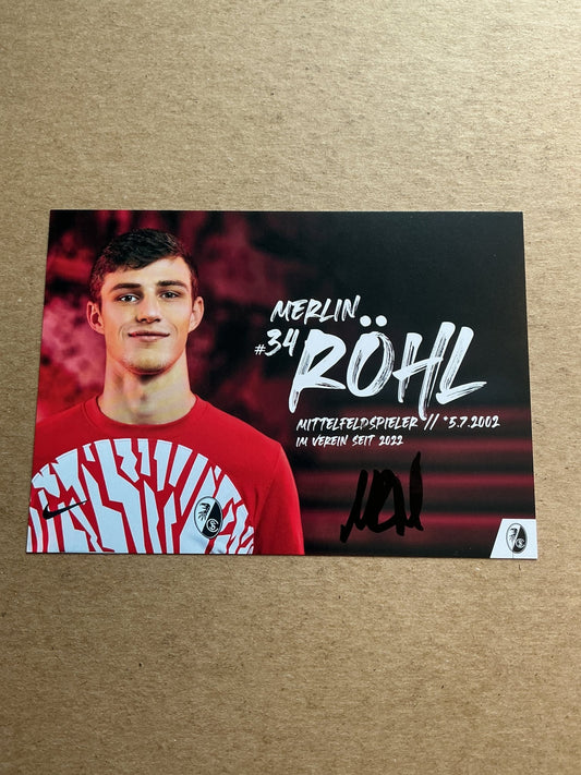 Merlin Röhl, Germany 🇩🇪 SC Freiburg 2023/24 hand signed - Autographs-World