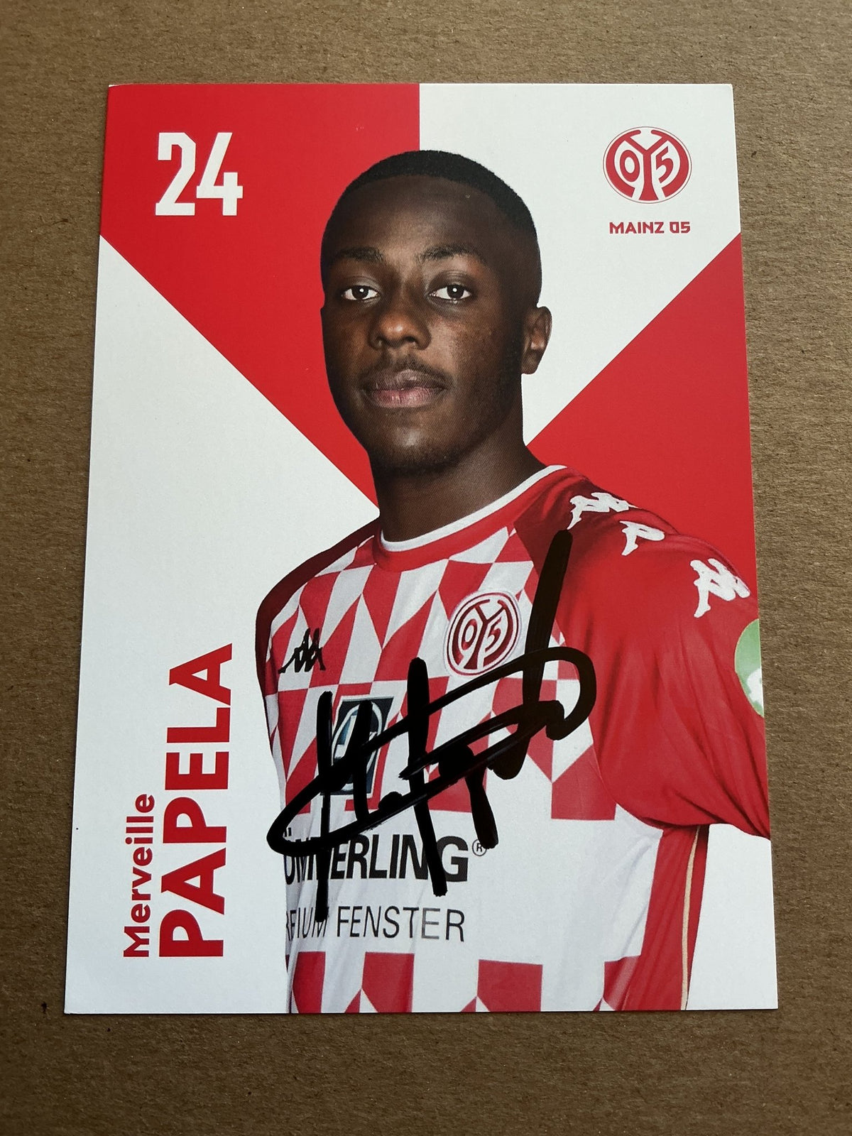 Merveille Papela, Germany 🇩🇪 FSV Mainz 05 2021/22 hand signed - Autographs-World