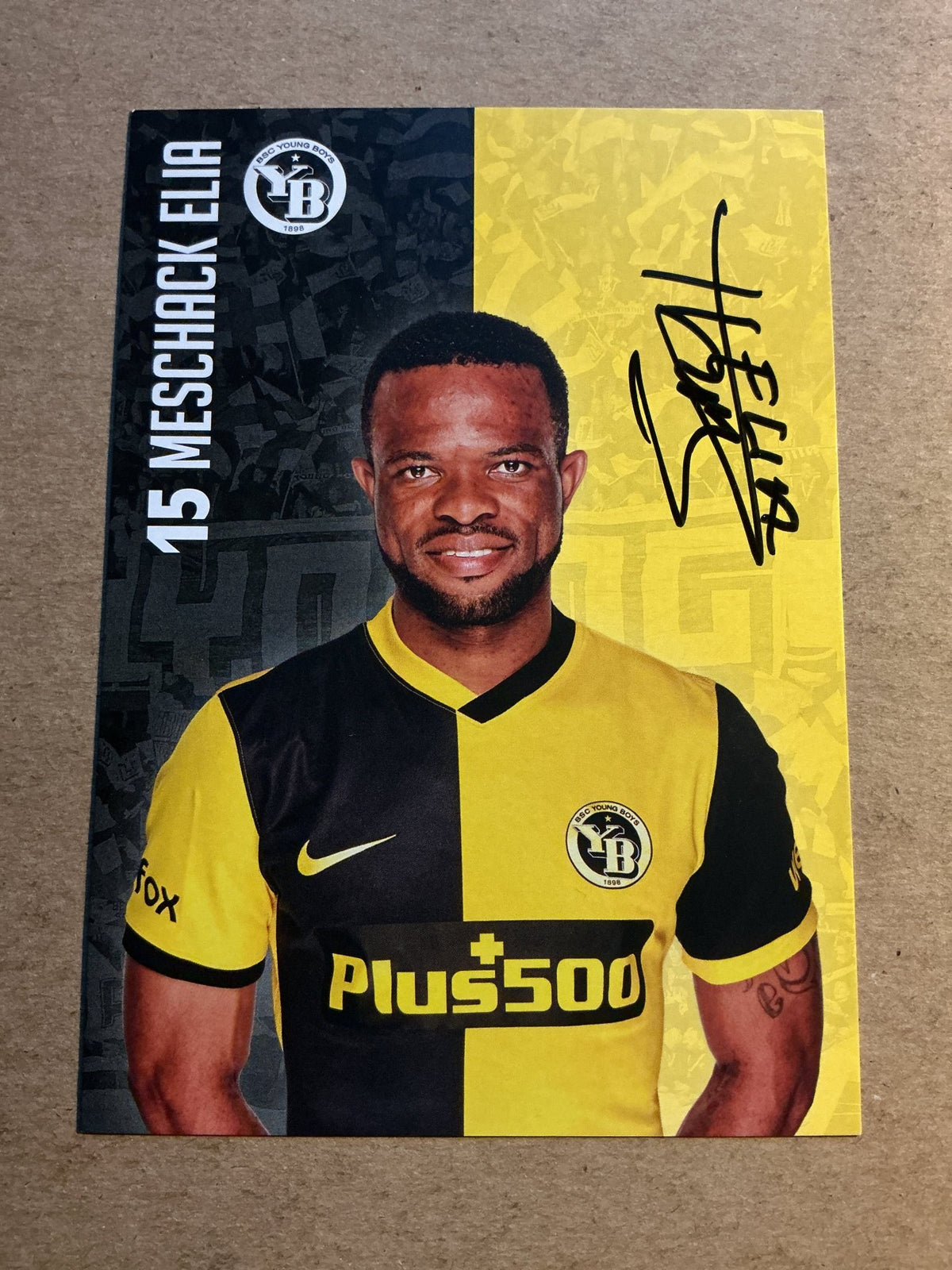 Meschack Elia, Kongo 🇨🇩 BSC Young Boys 2021/22 hand signed - Autographs-World
