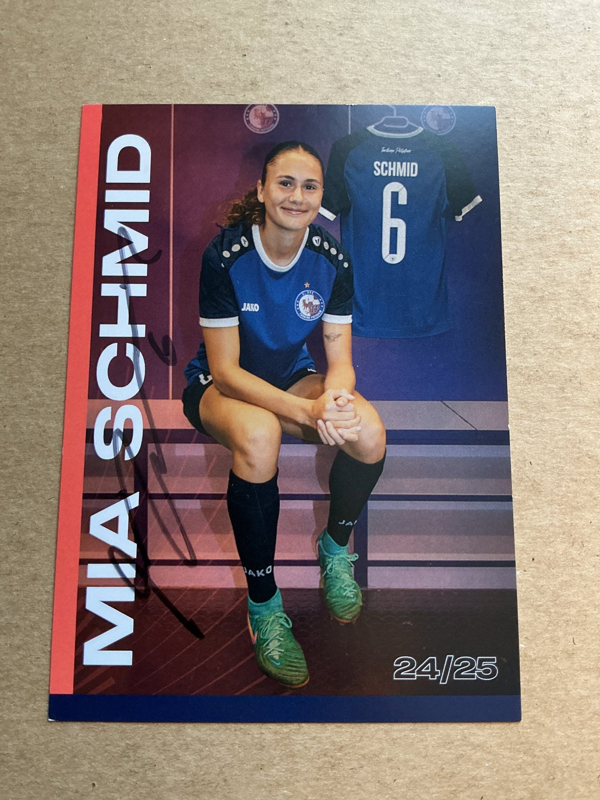 Mia Schmid, Switzerland 🇨🇭 1.FFC Turbine Potsdam 2024/25 hand signed - Autographs-World