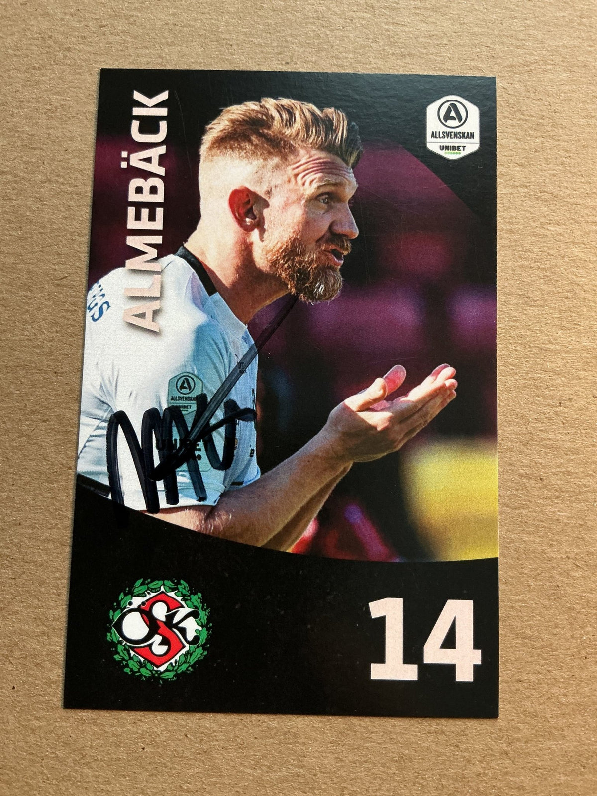 Michael Almebäck, Sweden 🇸🇪 Örebro SK 2021/22 hand signed - Autographs-World