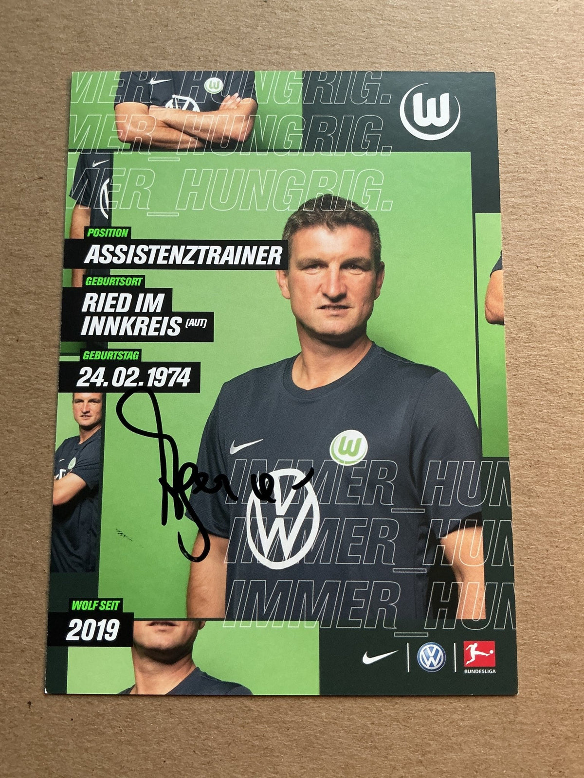 Michael Angerschmid, Austria 🇦🇹 VfL Wolfsburg 2019/20 hand signed - Autographs-World