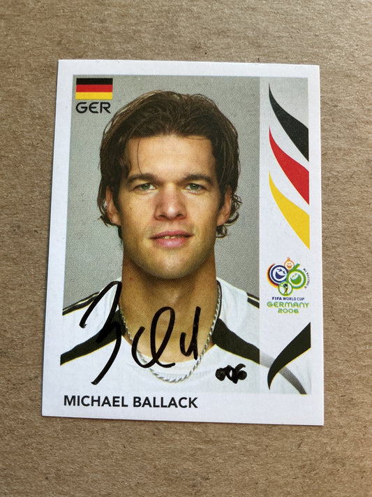 Michael Ballack, Germany 🇩🇪 FIFA World Cup 2006 Panini hand signed - Autographs-World