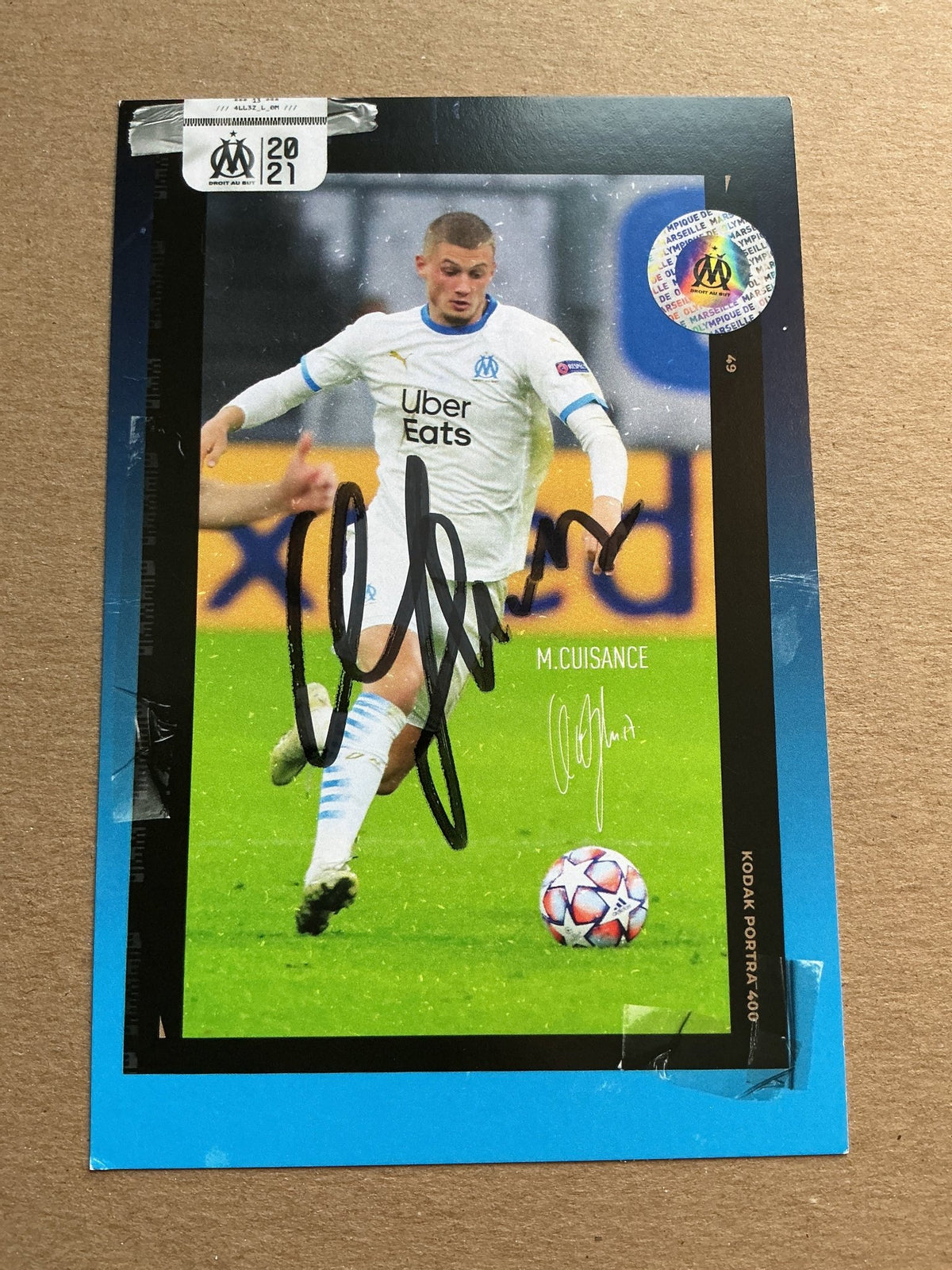 Michaël Cuisance, France 🇫🇷 Olympique Marseille 2020/21 hand signed - Autographs-World