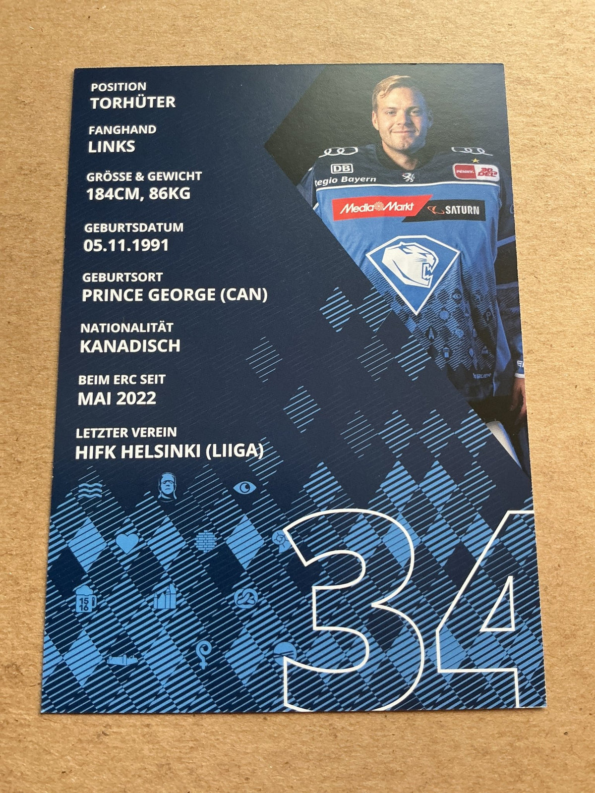 Michael Garteig, Canada 🇨🇦 ERC Ingolstadt 2023/24 hand signed - Autographs-World