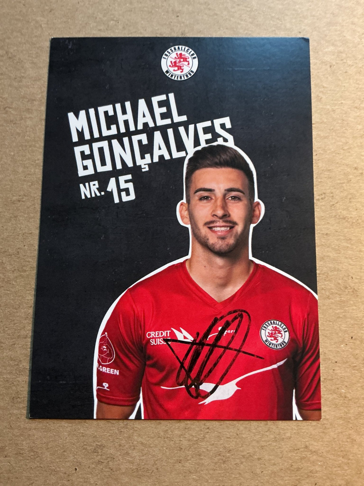Michael Gonçalves, Switzerland 🇨🇭 FC Winterthur 2022/23 hand signed - Autographs-World