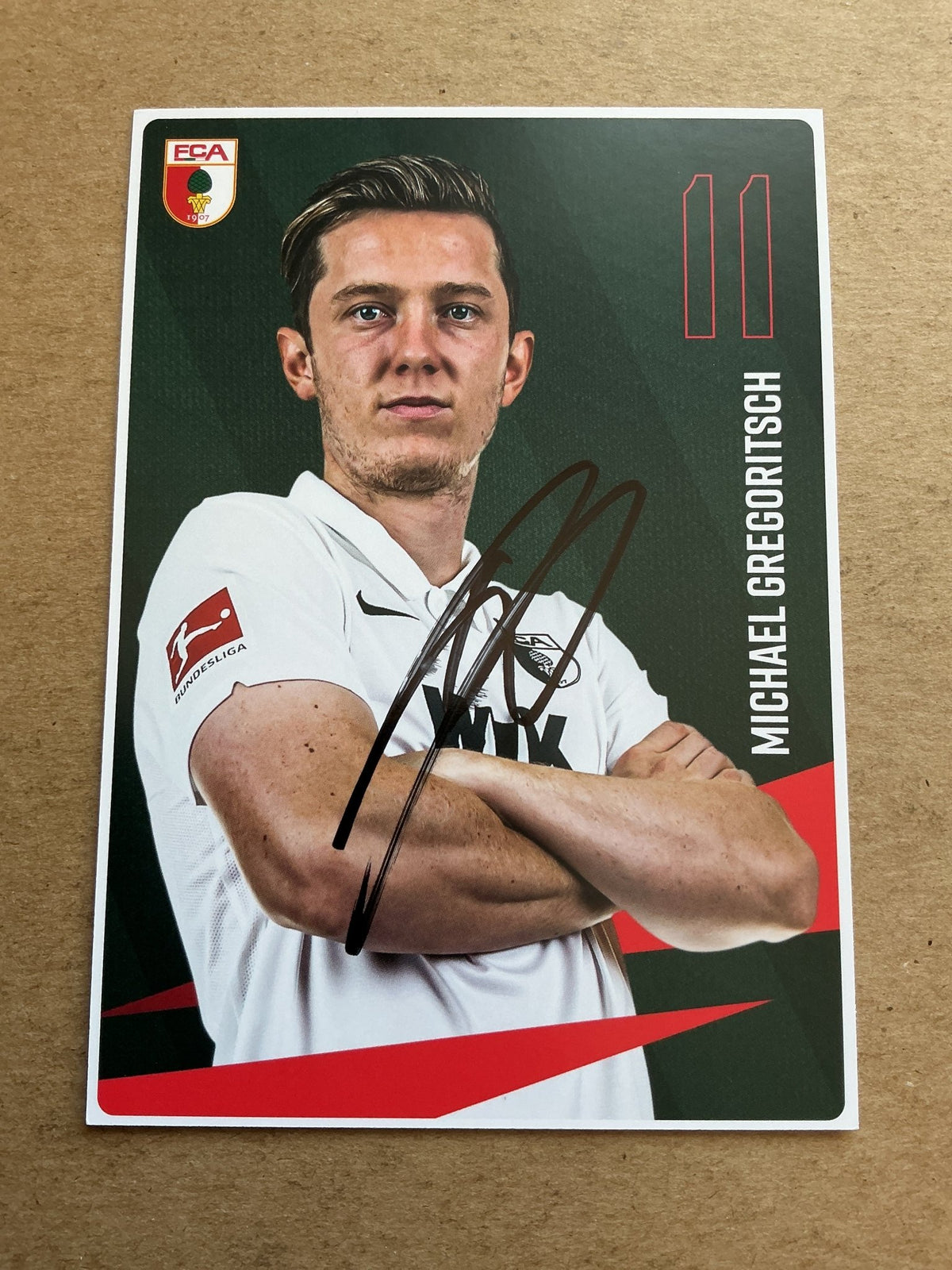Michael Gregoritsch, Austria 🇦🇹 FC Augsburg 2020/21 hand signed - Autographs-World