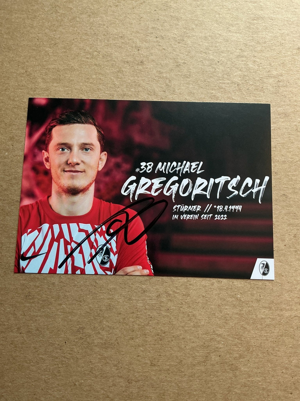 Michael Gregoritsch, Austria 🇦🇹 SC Freiburg 2023/24 hand signed - Autographs-World