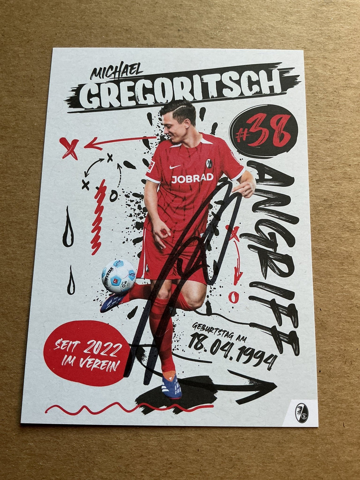 Michael Gregoritsch, Austria 🇦🇹 SC Freiburg 2024/25 hand signed - Autographs-World