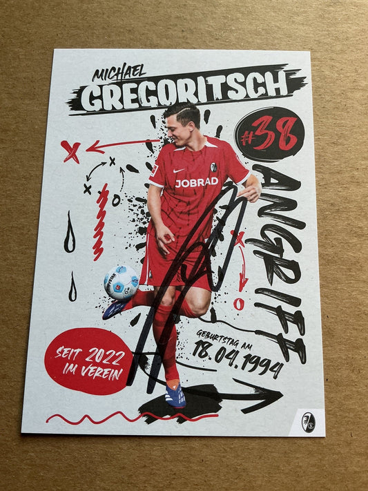 Michael Gregoritsch, Austria 🇦🇹 SC Freiburg 2024/25 hand signed - Autographs-World