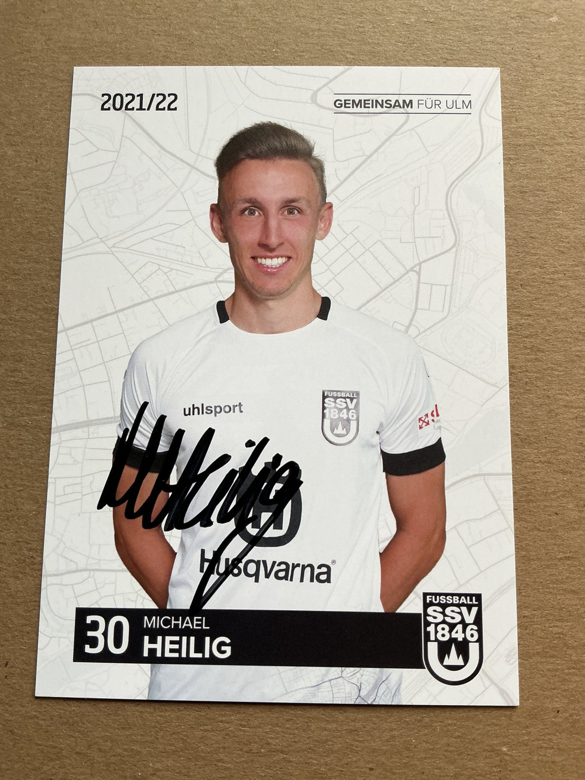 Michael Heilig, Germany 🇩🇪 SSV Ulm 1846 2021/22 hand signed - Autographs-World