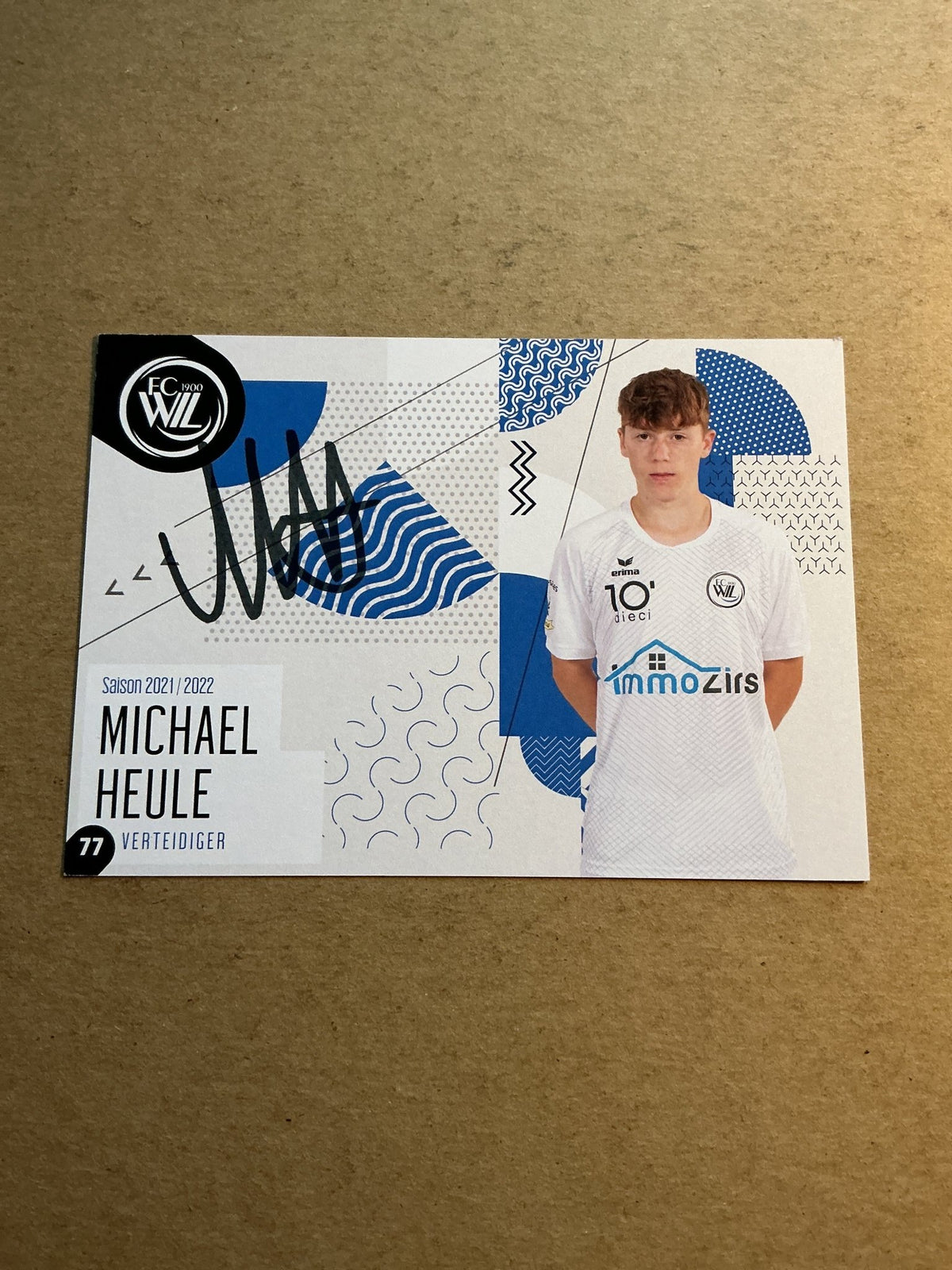 Michael Heule, Switzerland 🇨🇭 FC Wil 2021/22 hand signed - Autographs-World