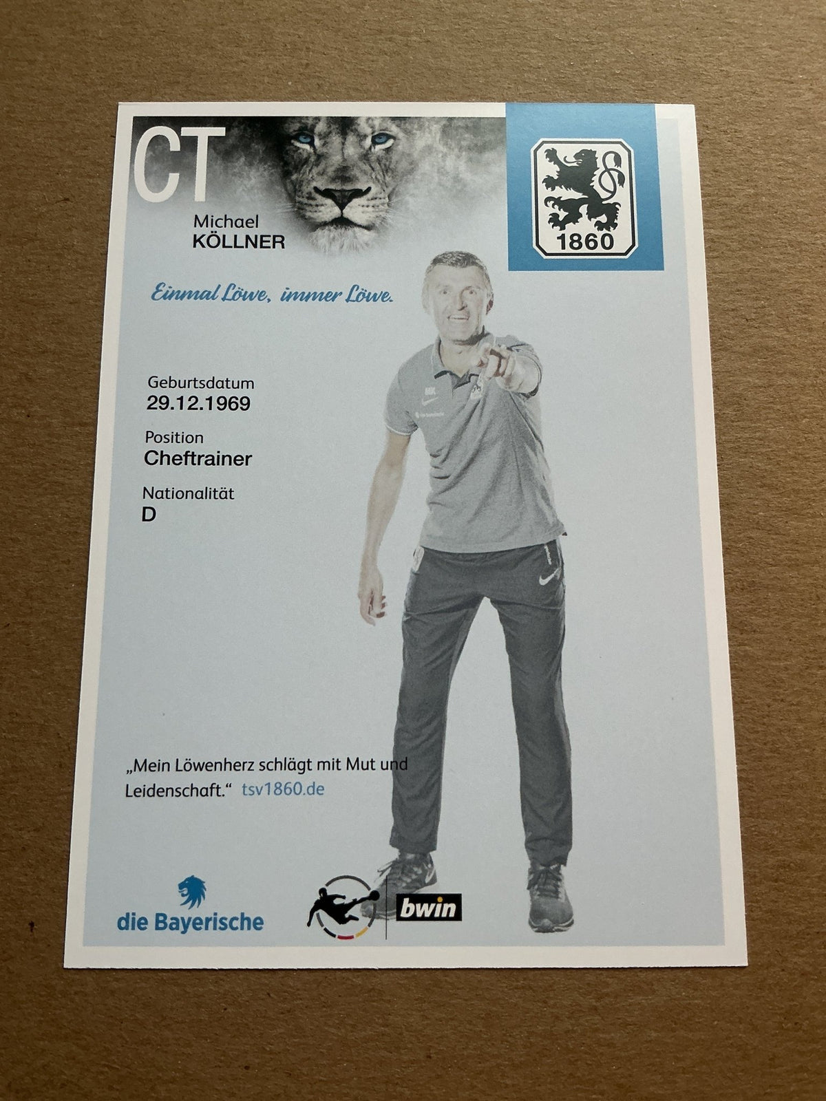 Michael Köllner, Germany 🇩🇪 TSV 1860 München 2021/22 hand signed - Autographs-World