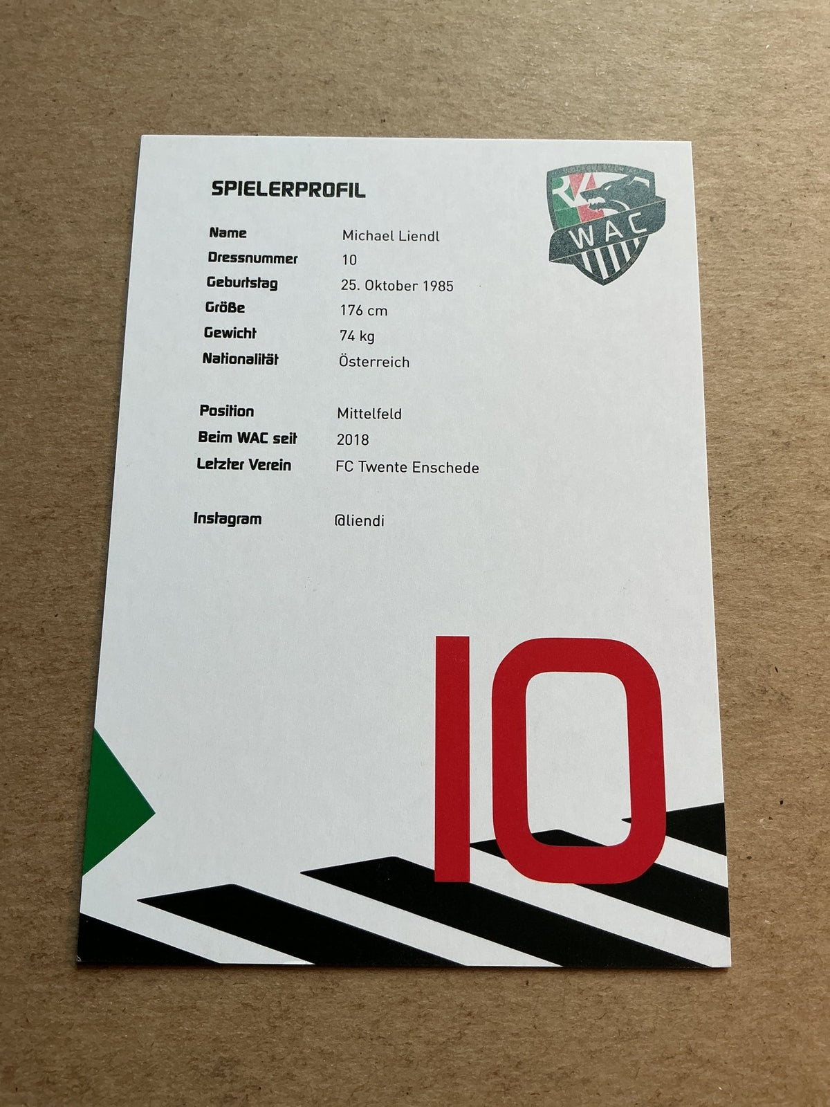 Michael Liendl, Austria 🇦🇹 Wolfsberger AC 2020/21 hand signed - Autographs-World