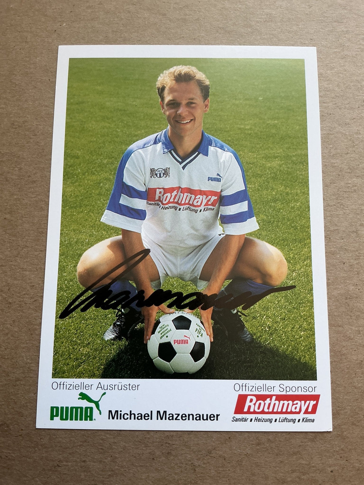 Michael Mazenauer, Switzerland 🇨🇭 FC Zürich 1992/93 hand signed - Autographs-World