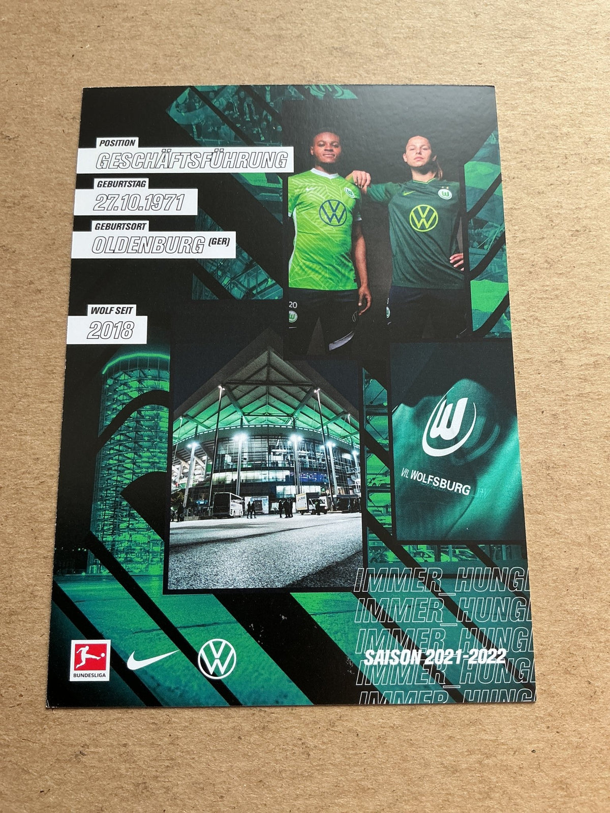 Michael Meeske, Germany 🇩🇪 VfL Wolfsburg 2021/22 hand signed - Autographs-World