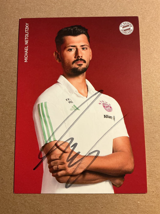 Michael Netolitzky, Germany 🇩🇪 FC Bayern München 2023/24 hand signed - Autographs-World