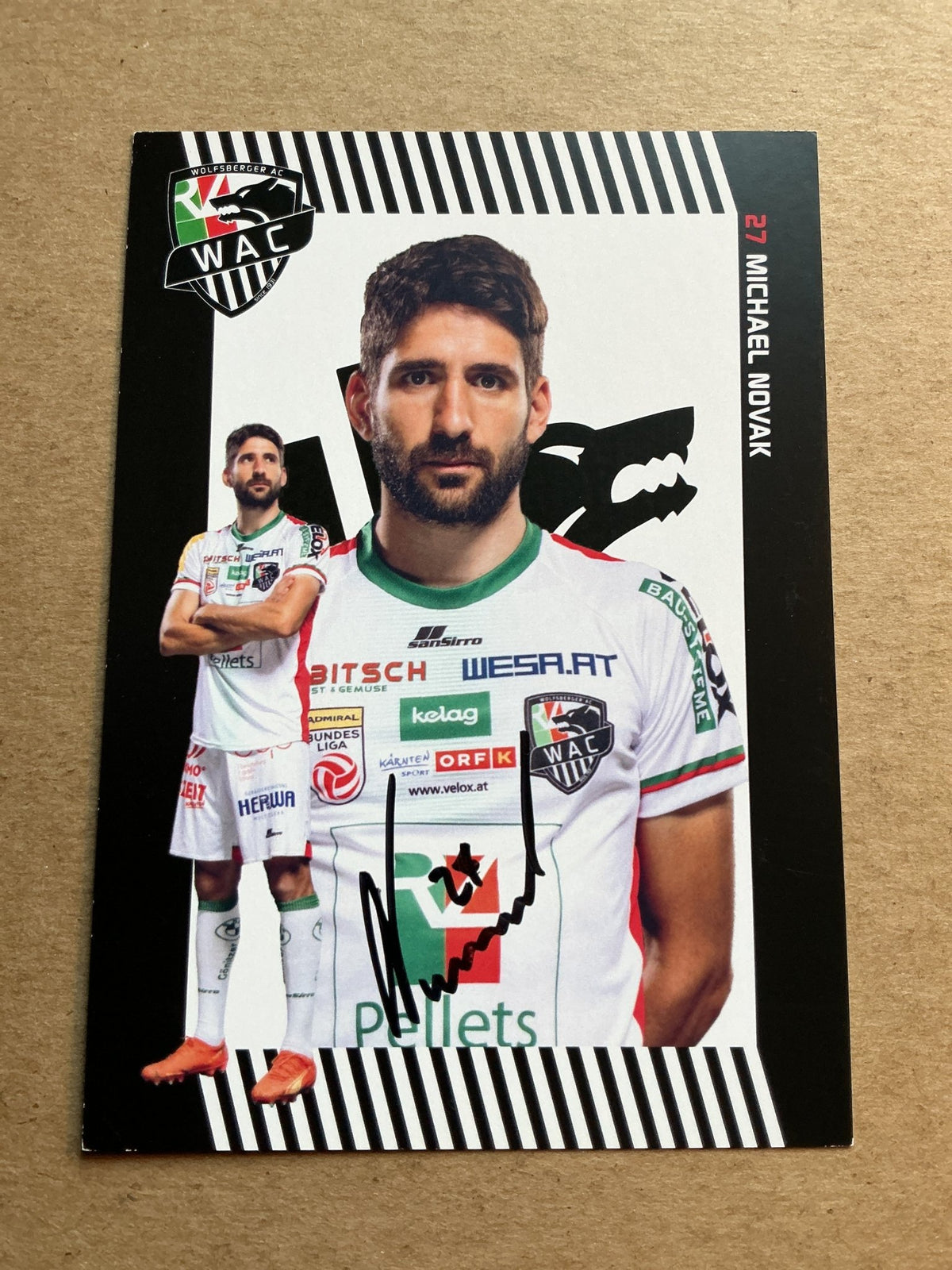 Michael Novak, Austria 🇦🇹 Wolfsberger AC 2023/24 hand signed - Autographs-World