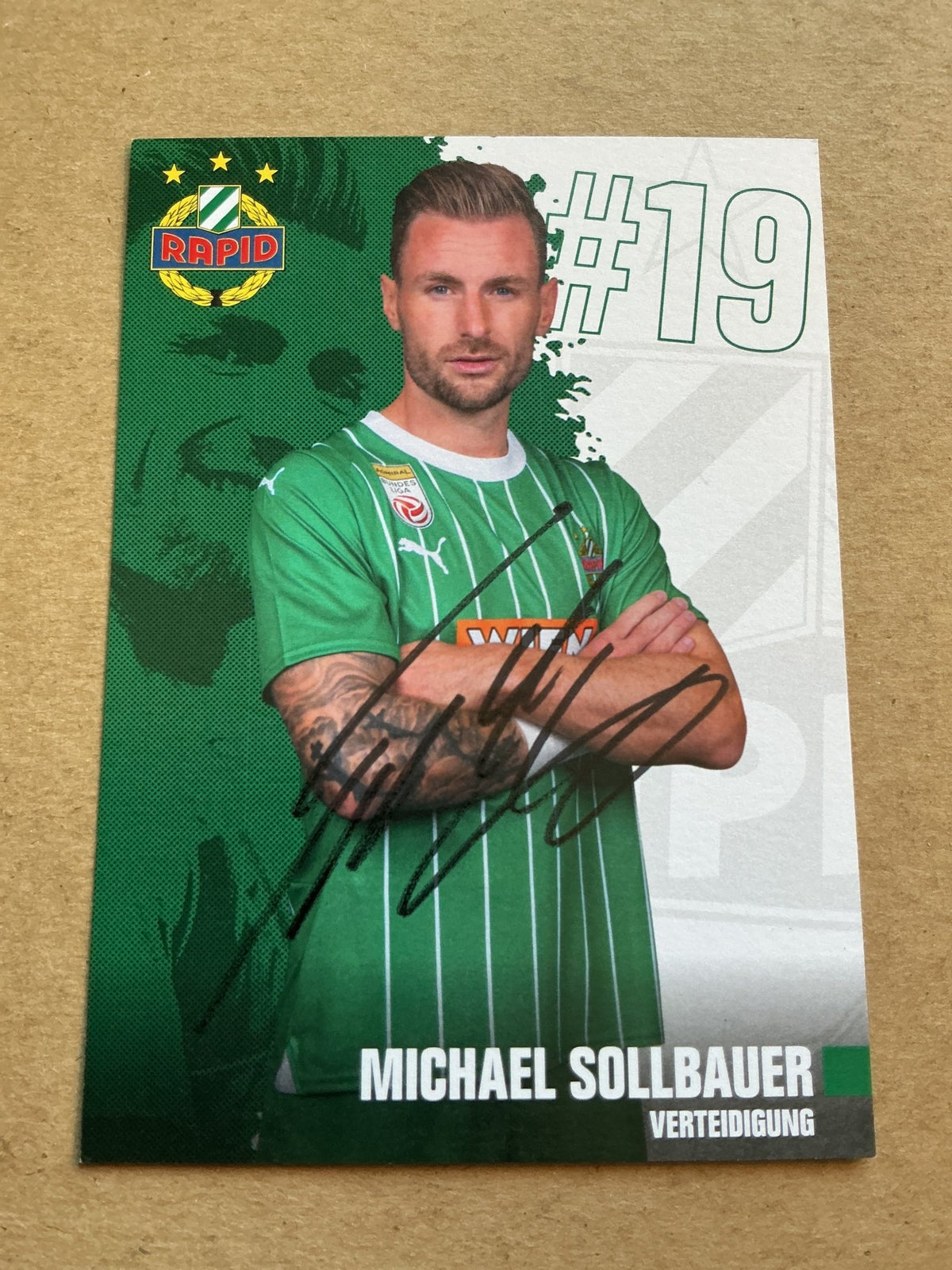 Michael Sollbauer, Austria 🇦🇹 SK Rapid Wien 2023/24 hand signed - Autographs-World