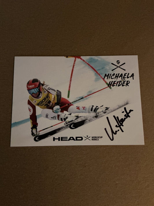 Michaela Heider, Austria 🇦🇹 Alpine 2023/24 hand signed - Autographs-World