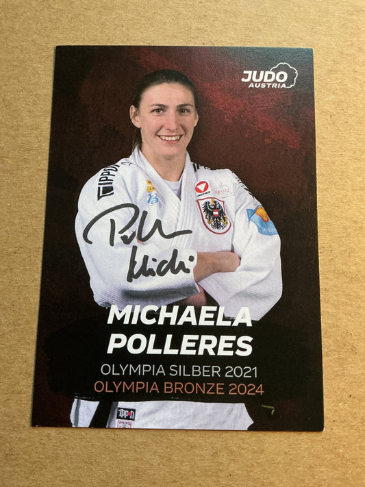 Michaela Pollers, Austria 🇦🇹 Judo Summer Olympics 2024 hand signed - Autographs-World