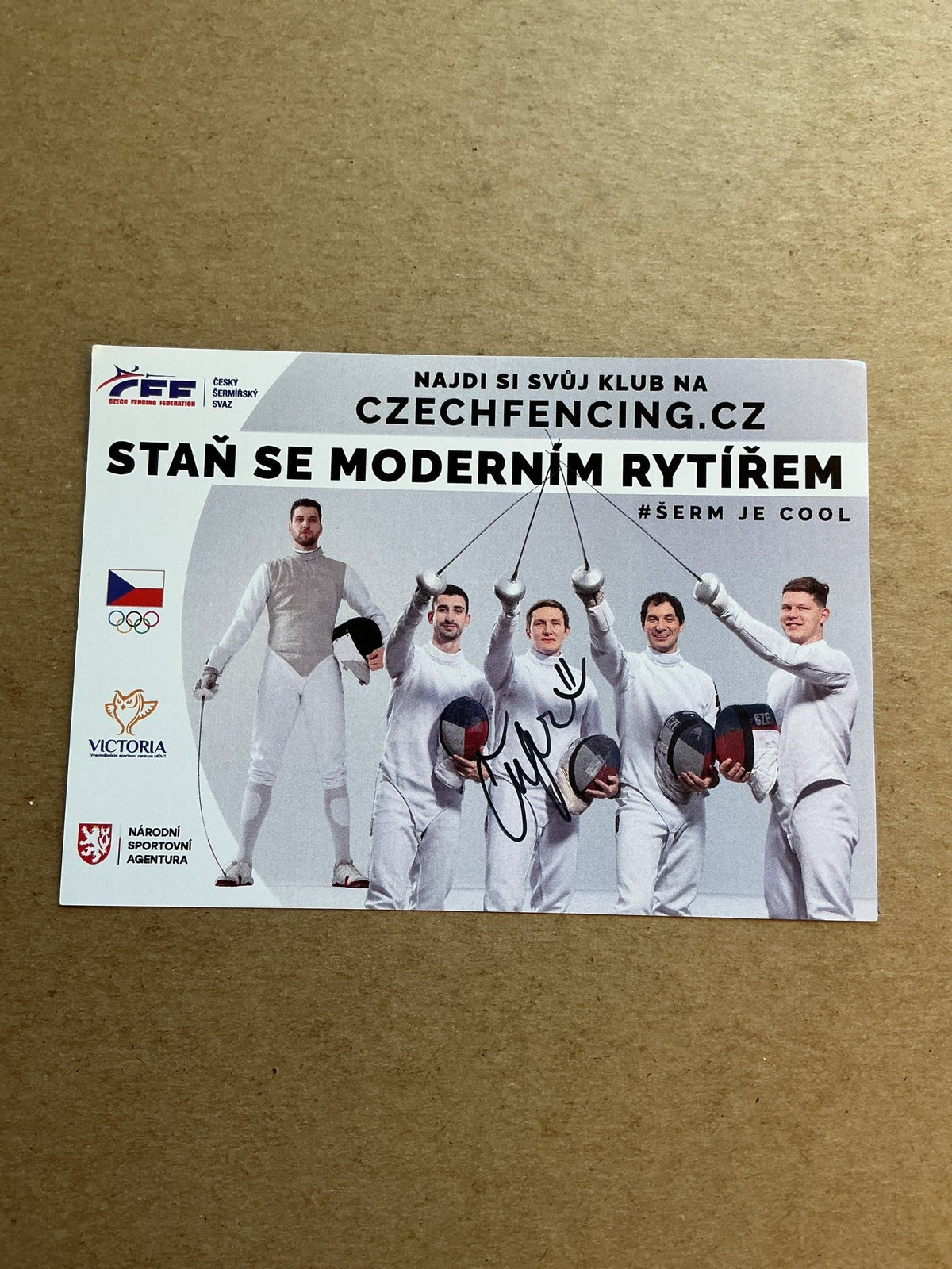 Michal Čupr, Czech Republic 🇨🇿 Fencing Summer Olympics 2024 hand signed - Autographs-World