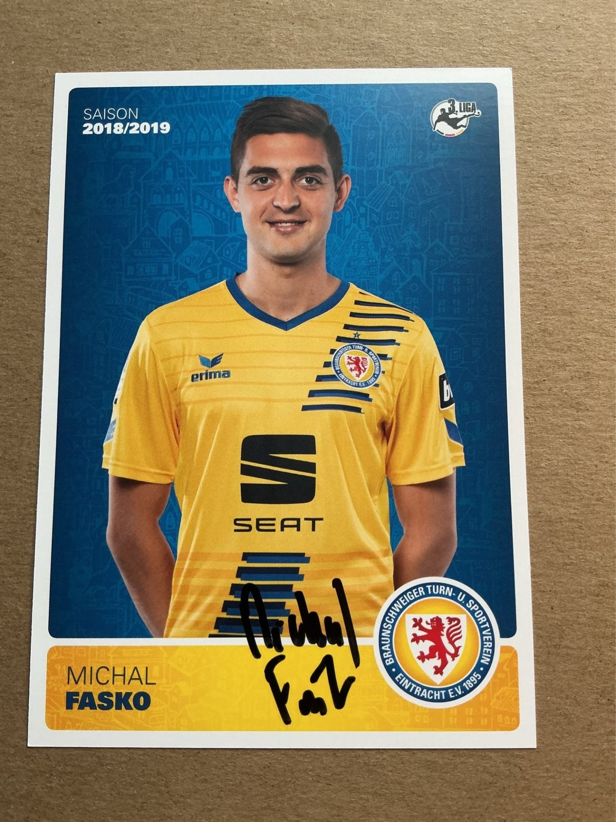 Michal Fasko, Slovakia 🇸🇰 Eintracht Braunschweig 2018/19 hand signed - Autographs-World