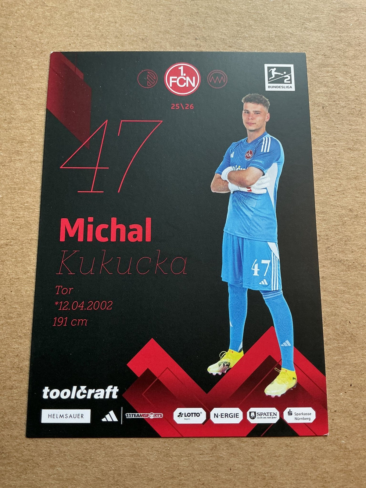 Michal Kukucka, Slovakia 🇸🇰 1.FC Nürnberg 2025/26 hand signed - Autographs-World