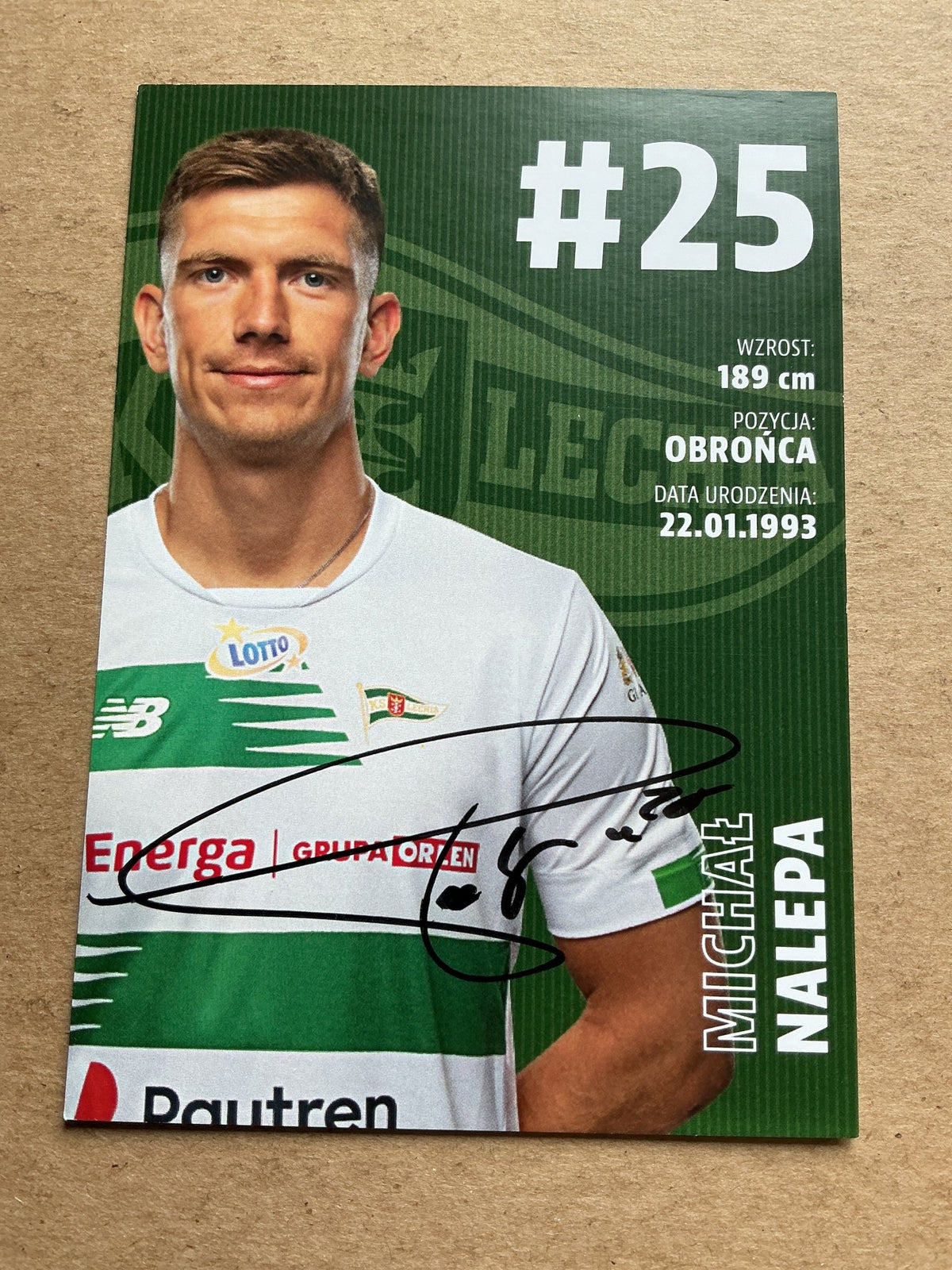 Michał Nalepa, Poland 🇵🇱 Lechia Gdansk 2020/21 hand signed - Autographs-World