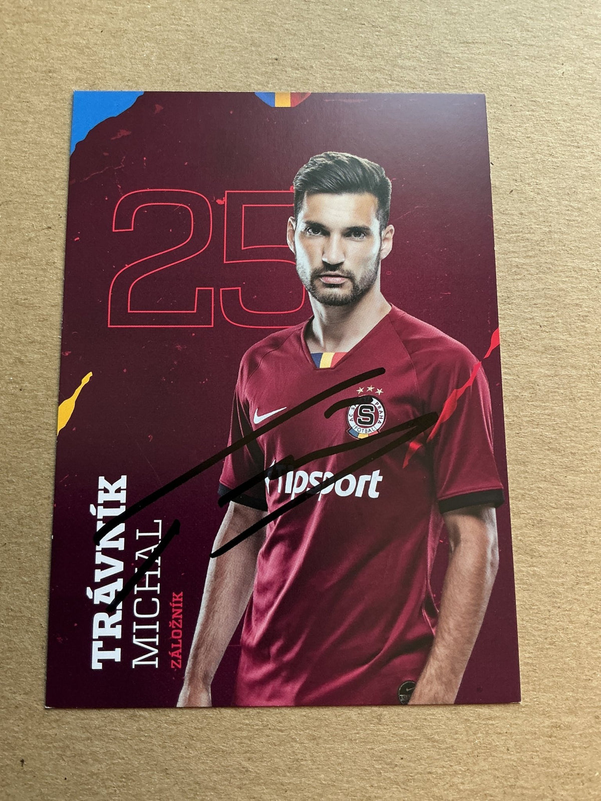 Michal Trávník, Czech Republic 🇨🇿 AC Sparta Prague 2019/20 hand signed - Autographs-World
