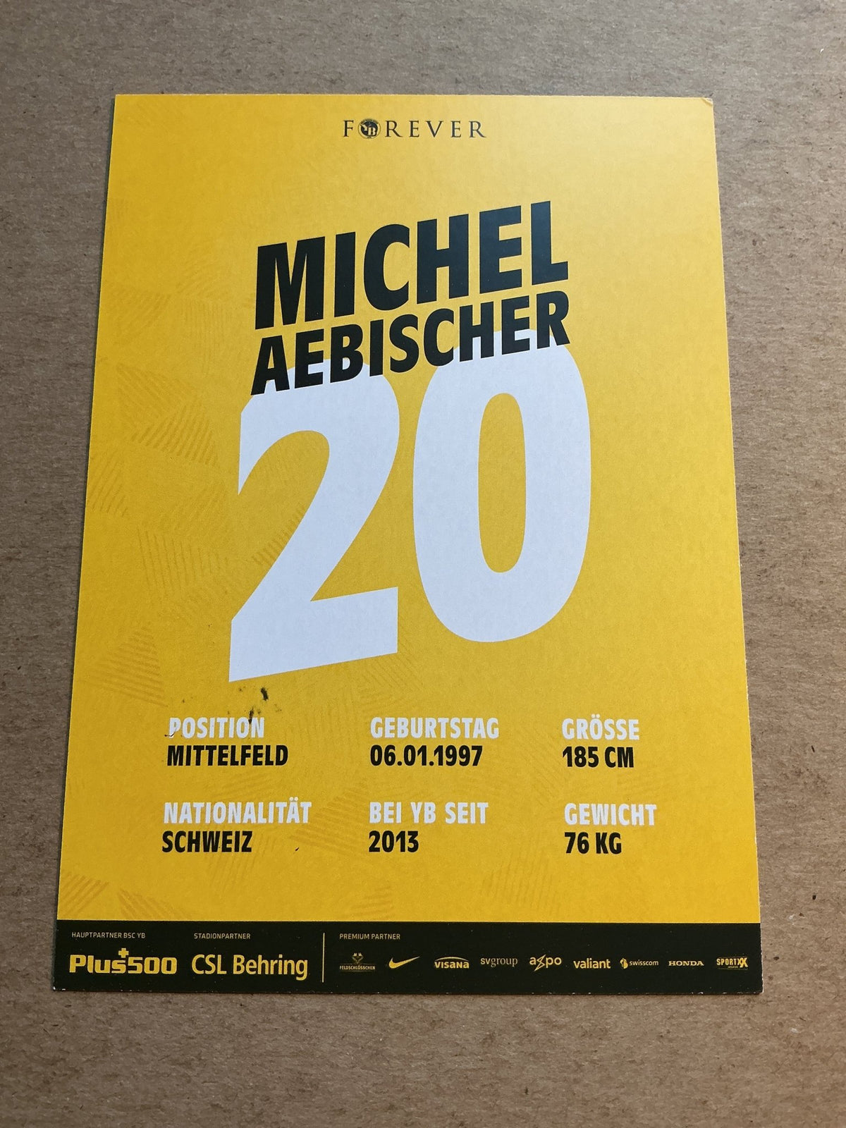 Michel Aebischer, Switzerland 🇨🇭 BSC Young Boys 2020/21 hand signed - Autographs-World