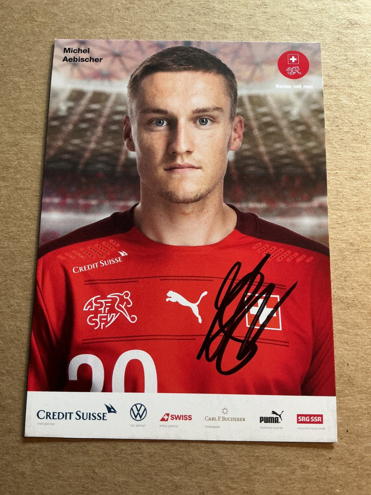 Michel Aebischer, Switzerland 🇨🇭 FIFA World Cup 2022 hand signed - Autographs-World
