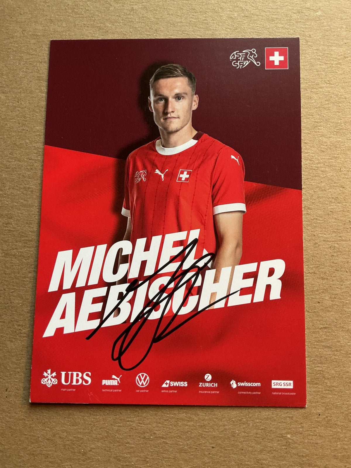 Michel Aebischer, Switzerland 🇨🇭UEFA Euro 2024 hand signed - Autographs-World