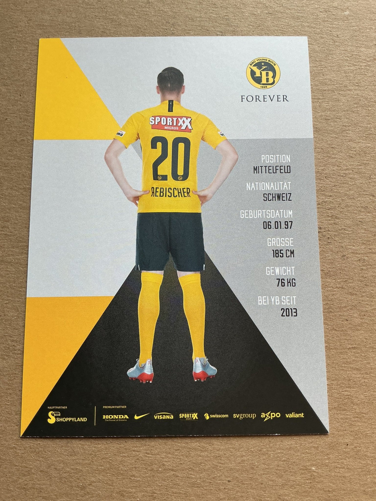 Michel Aebischer, Switzerland 🇨🇭 Young Boys Bern 2019/20 hand signed - Autographs-World