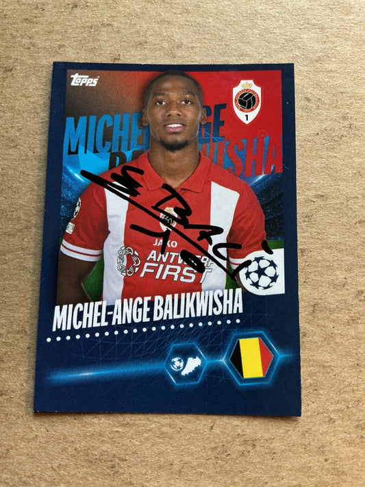 Michel-Ange Balikwisha, DR Kongo 🇨🇩 Royal Antwerp FC 2023/24 Topps hand signed - Autographs-World