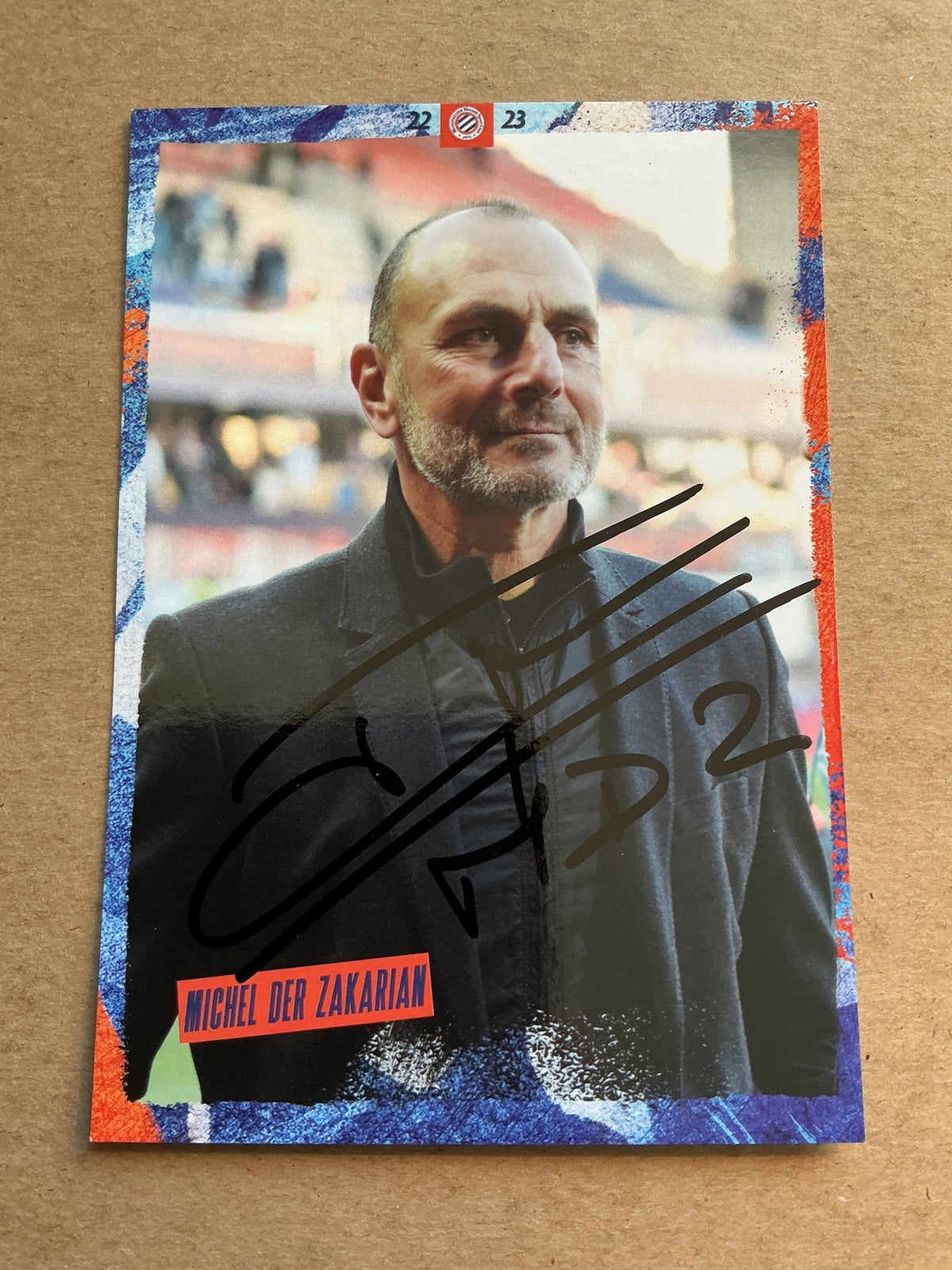 Michel Der Zakarian, Armenia 🇦🇲 Montpellier HSC 2022/23 hand signed - Autographs-World