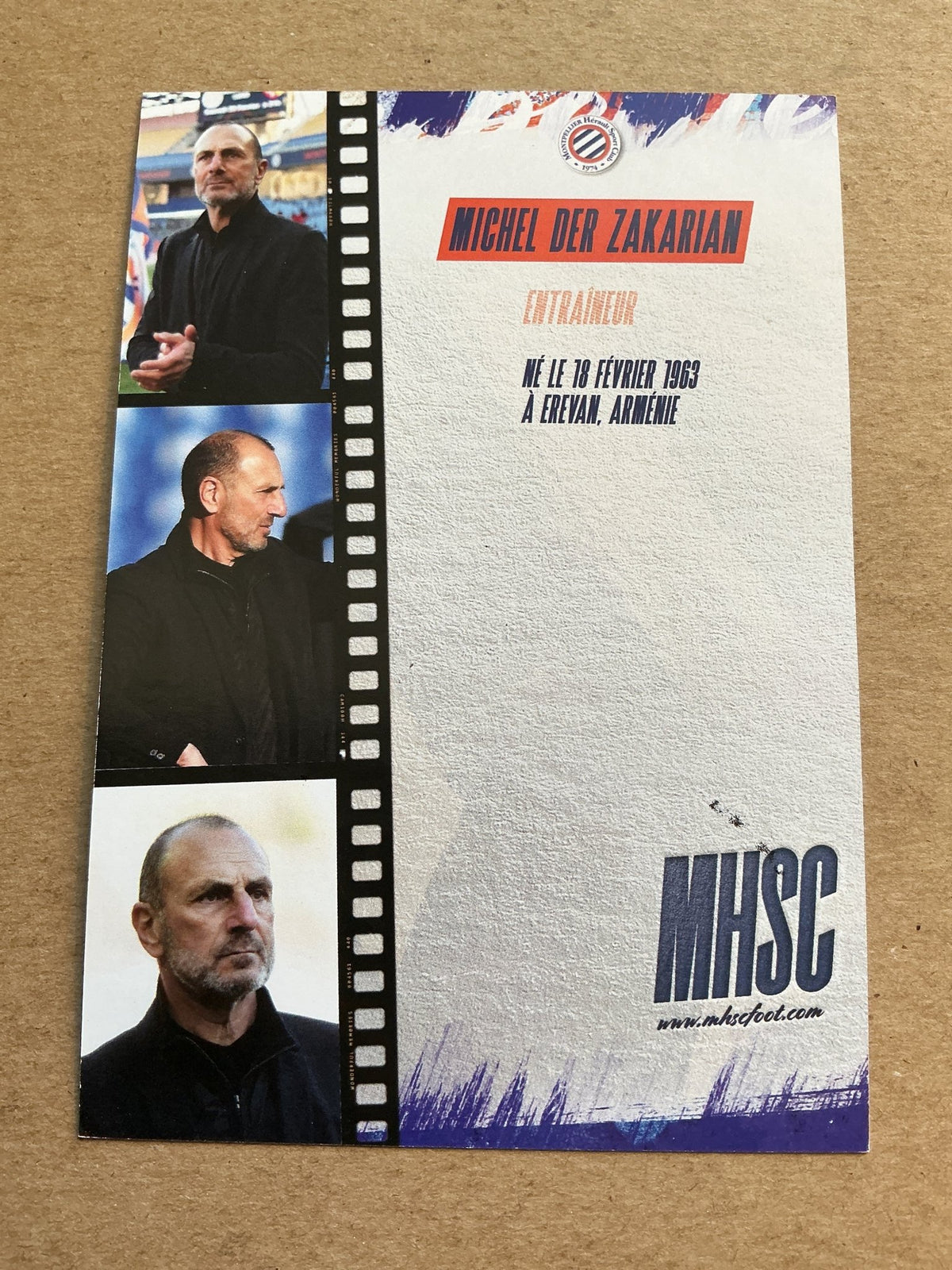 Michel Der Zakarian, Armenia 🇦🇲 Montpellier HSC 2022/23 hand signed - Autographs-World
