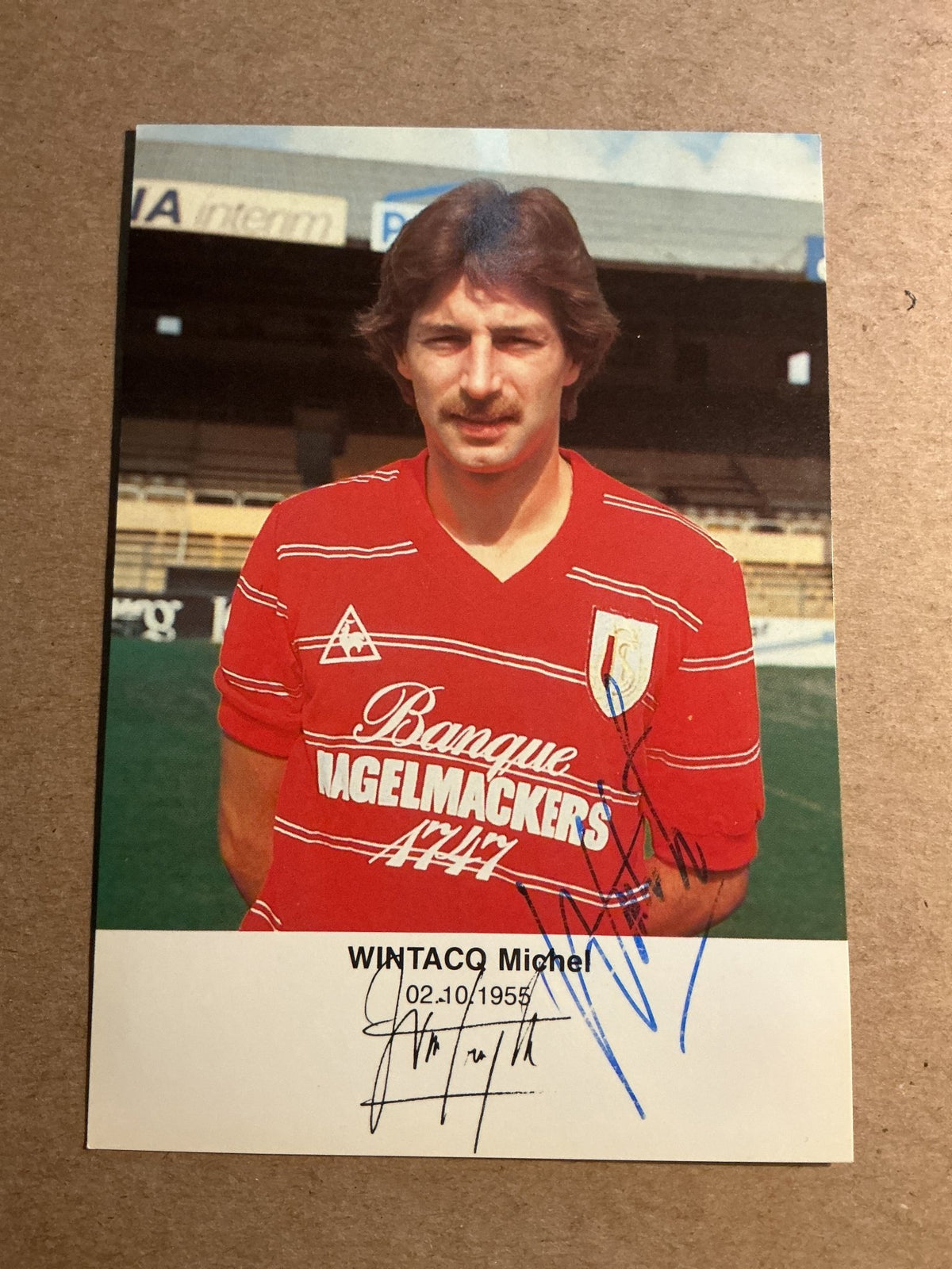 Michel Wintacq, Belgium 🇧🇪 Standard Liege 1983/84 hand signed - Autographs-World