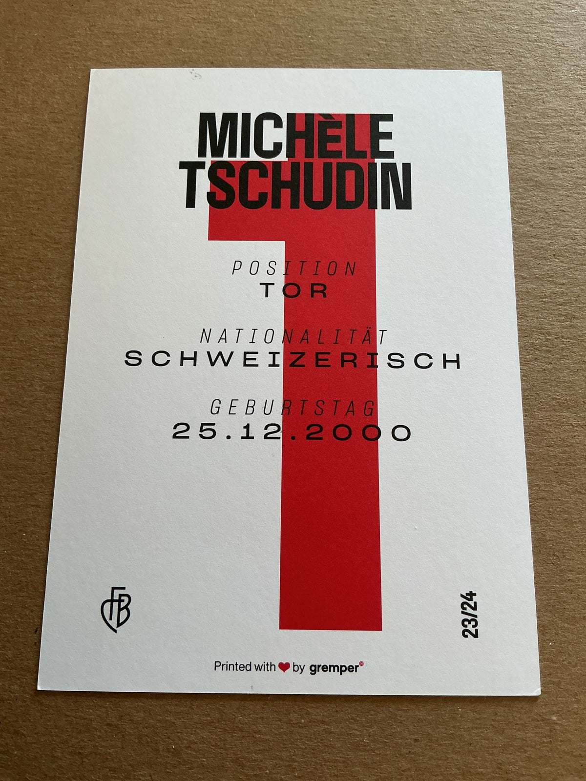 Michele Tschudin, Switzerland 🇨🇭 FC Basel 2023/24 hand signed - Autographs-World