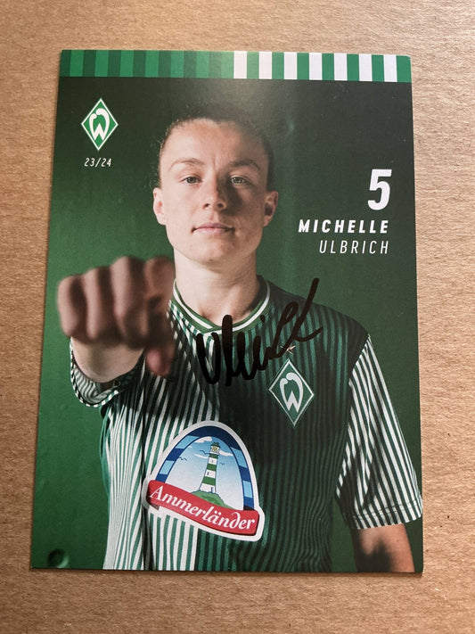 Michelle Ulbrich, Germany 🇩🇪 SV Werder Bremen 2023/24 hand signed - Autographs-World