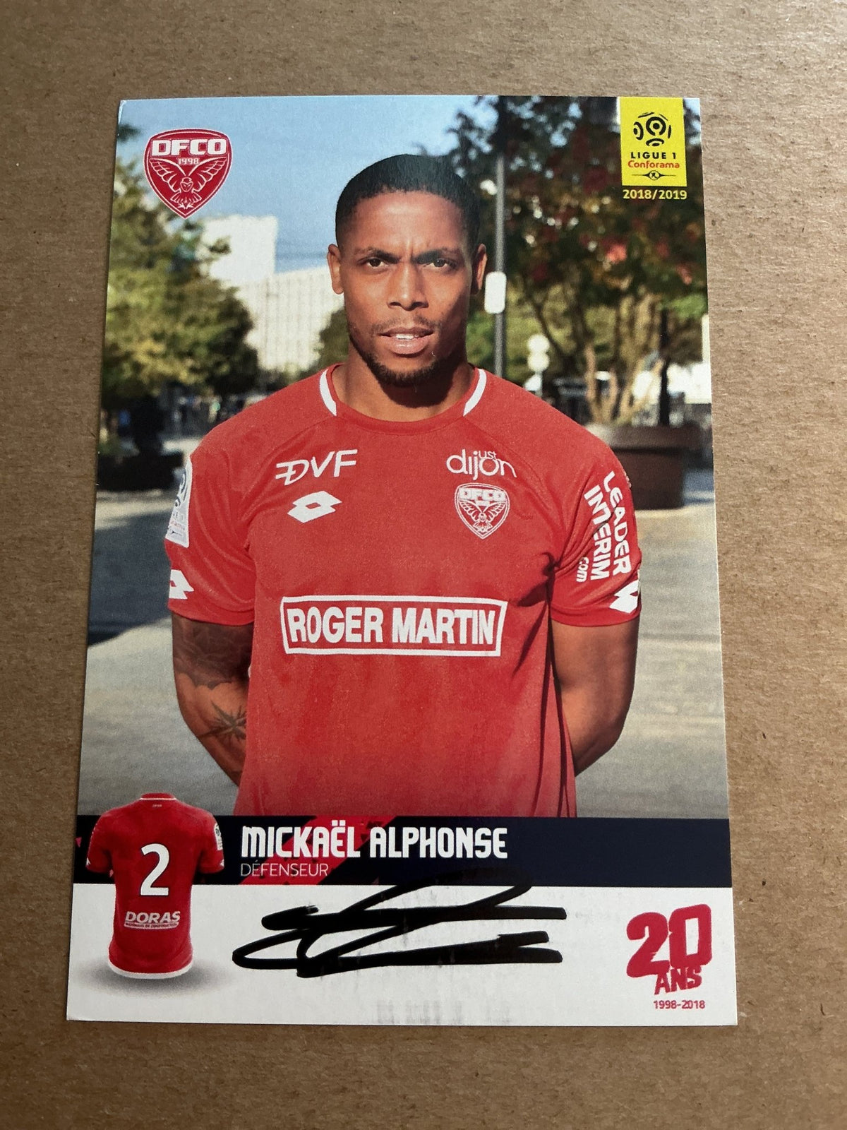 Mickael Alphonse, Guadeloupe 🇬🇵 Dijon FCO 2018/19 hand signed - Autographs-World