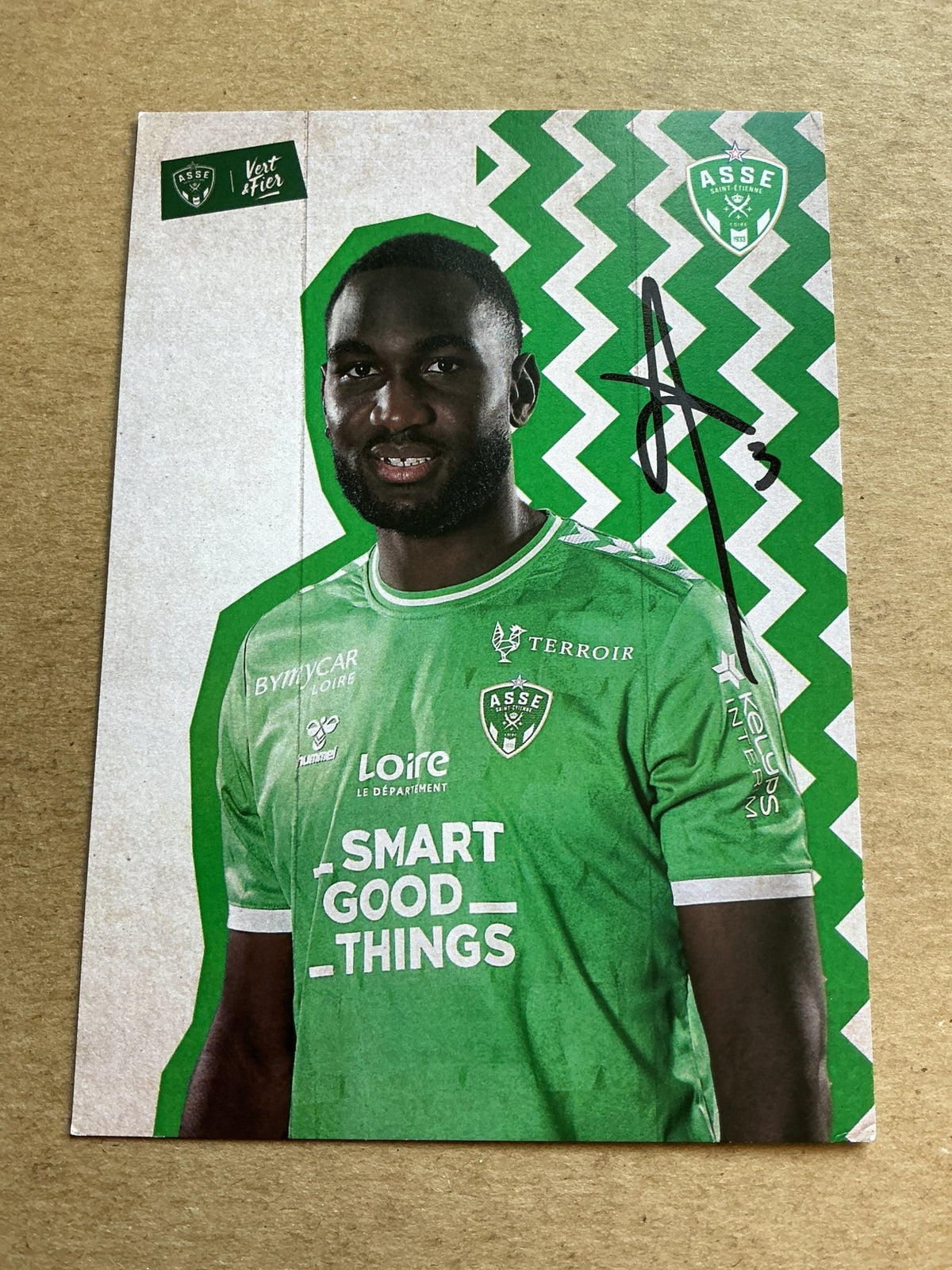 Mickael Nade, France 🇫🇷 AS Saint-Etienne 2023/24 hand signed - Autographs-World