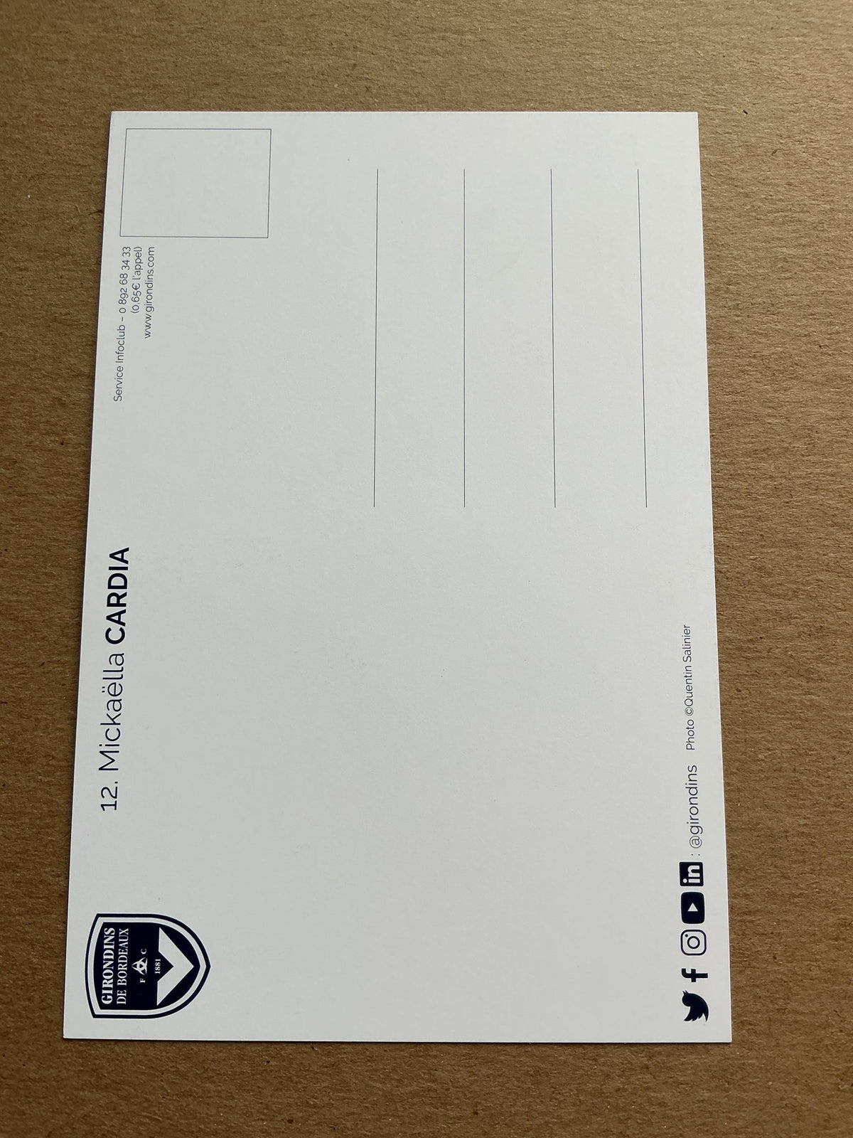 Mickaëlla Cardia, France 🇫🇷 Girondins Bordeaux 2021/22 hand signed - Autographs-World